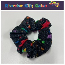 Scrunchie - Large Stars on Black Scrunchie - Large Stars on Black